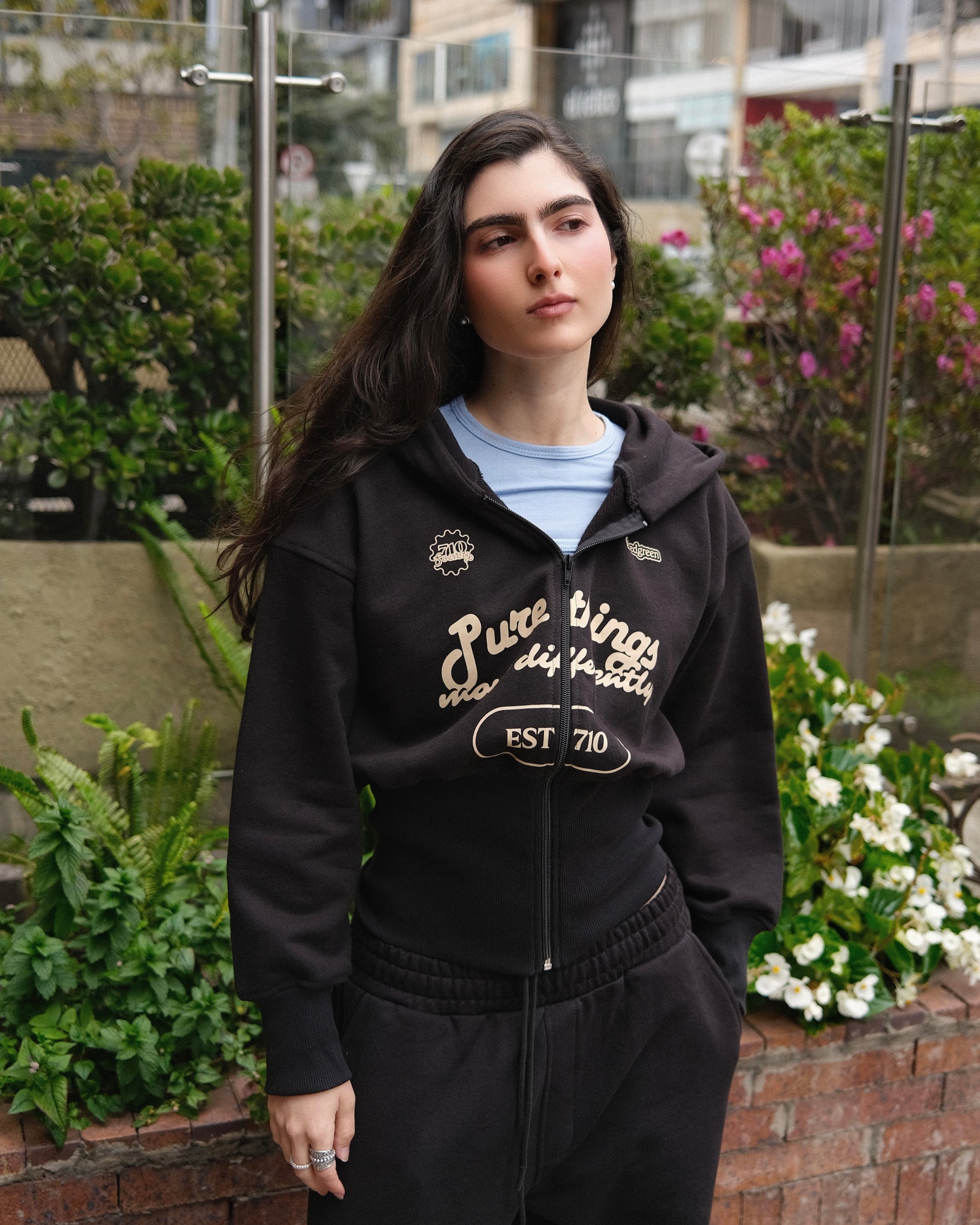 Pure Things Chocolate Chip Hoodie Crop