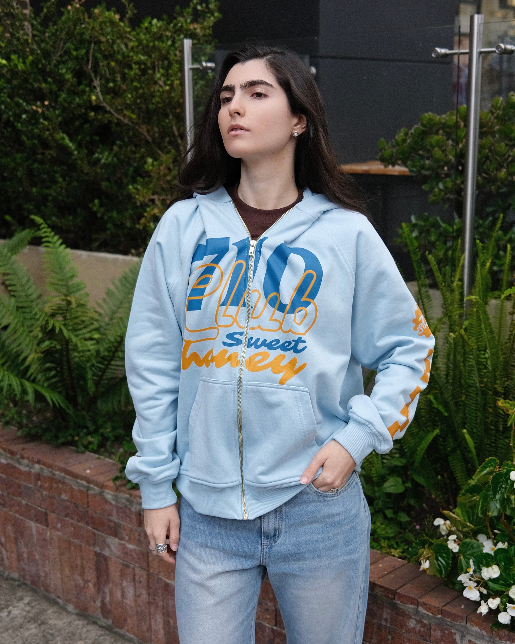 710 Club Delicated Blue Hoodie