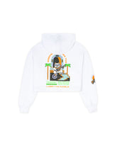 HOODIE CROP OVERSIZE KITTY SHOT BLANCO