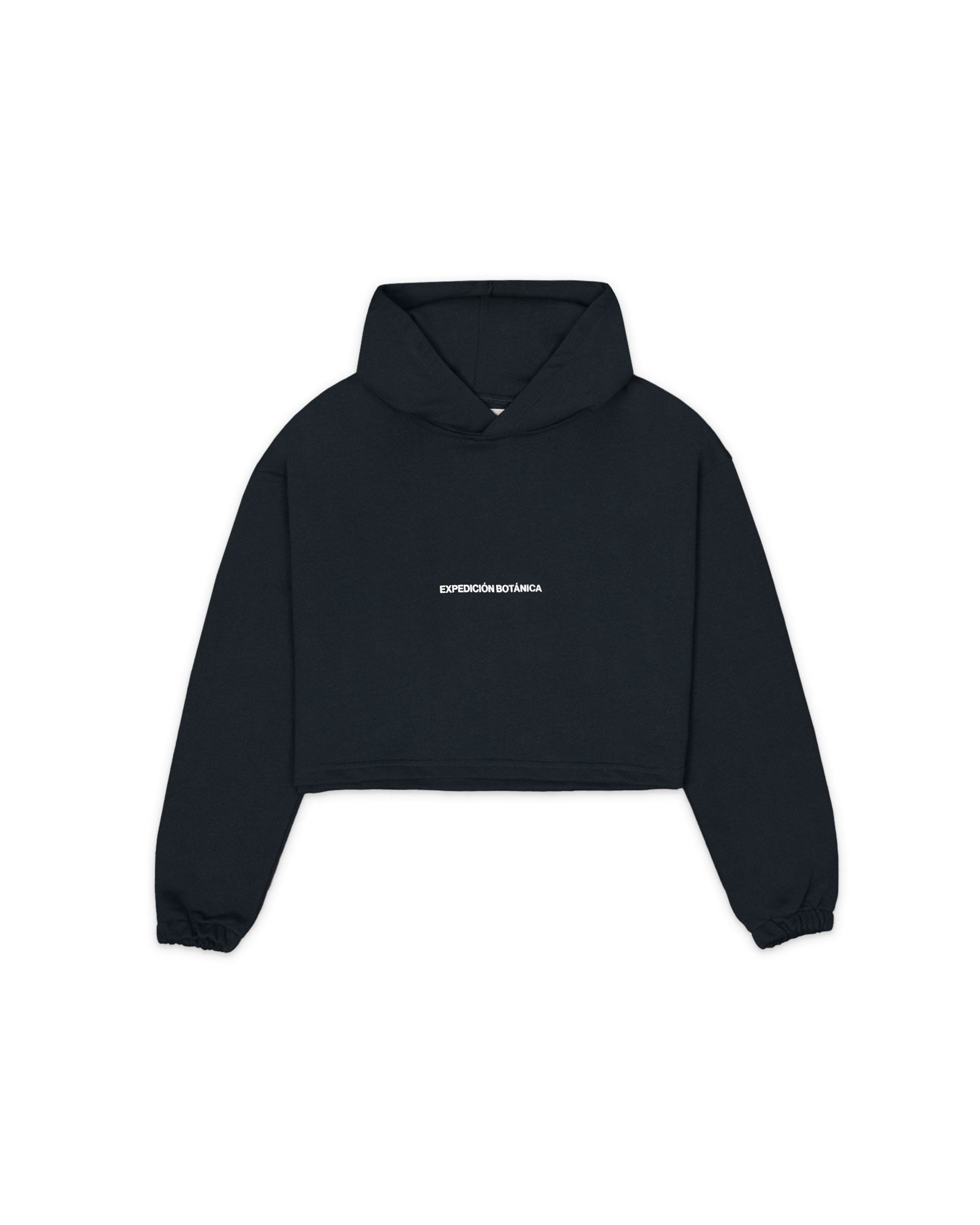 HOODIE CROP OVERSIZE PROTECT THE ECOSYSTEM NEGRO