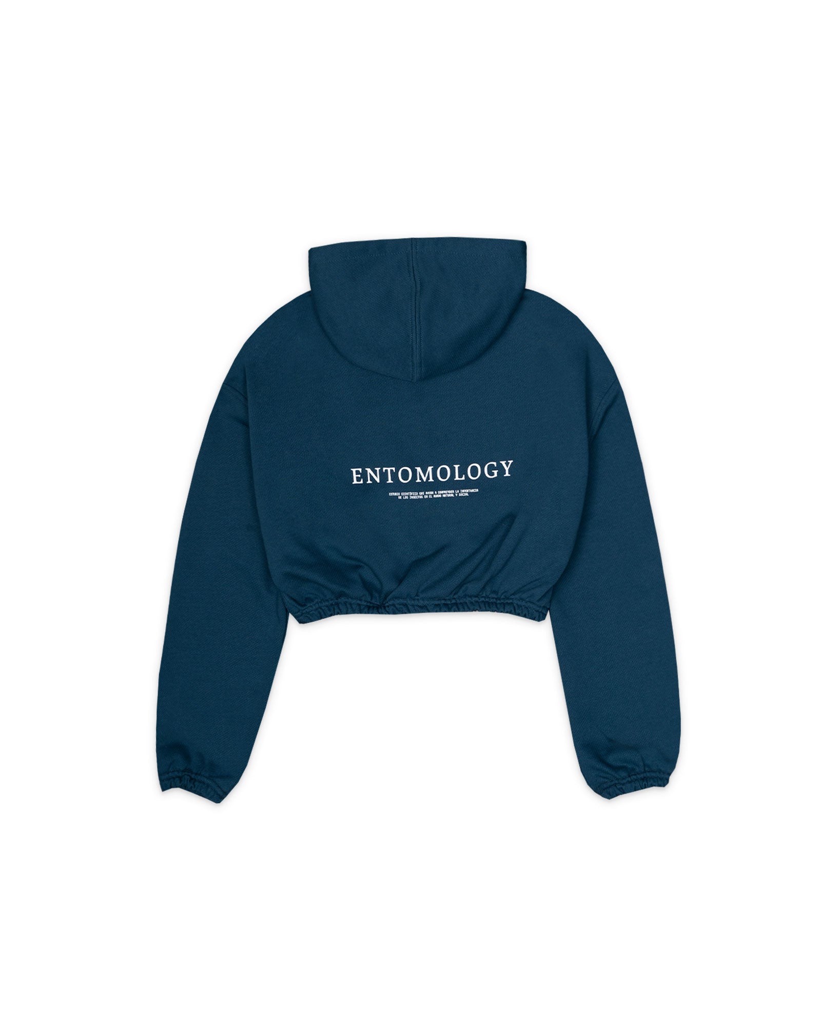 HOODIE CROP ENRESORTADO ENTOMOLOGY AZUL