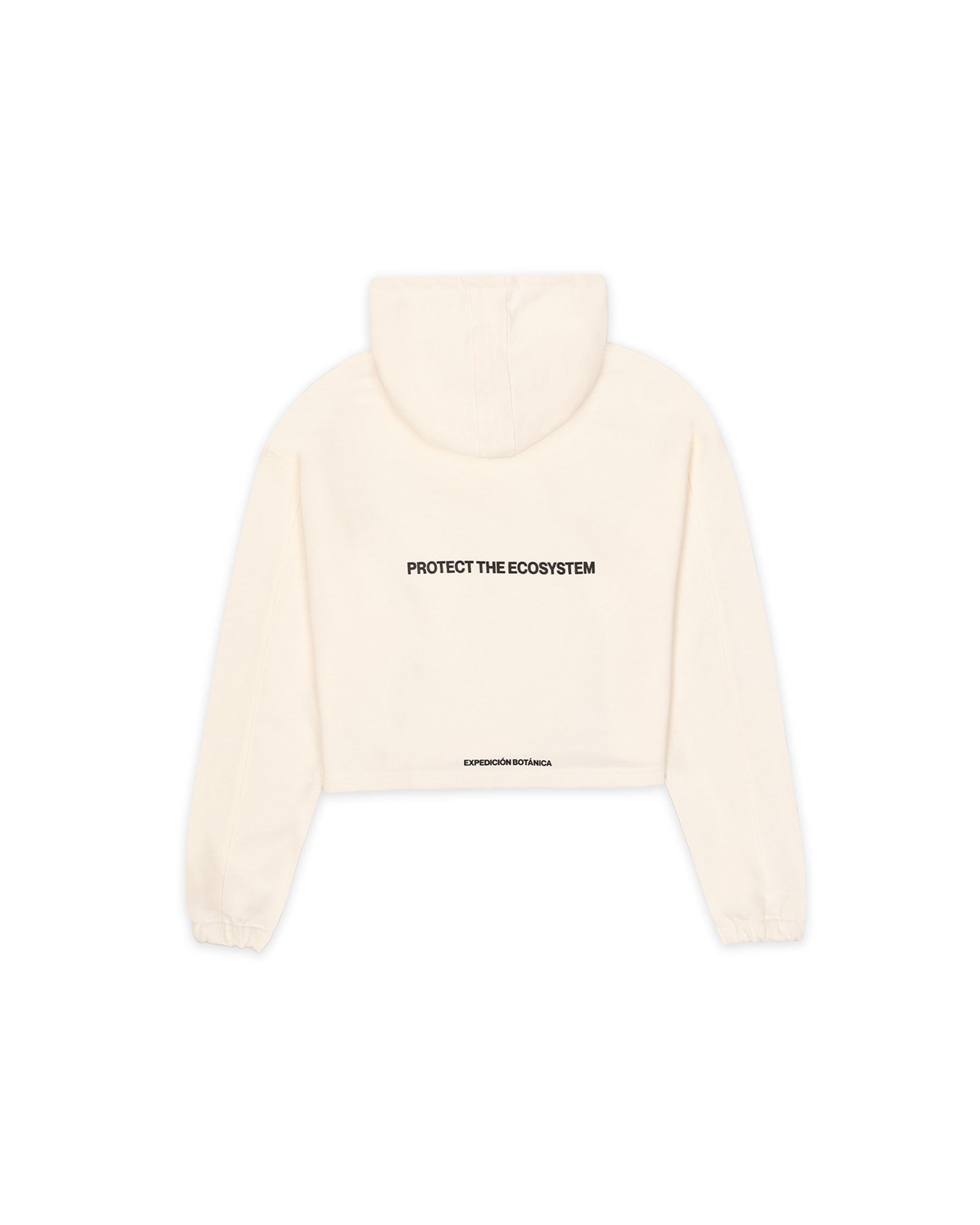 HOODIE CROP OVERSIZE ECOSYSTEM HUESO