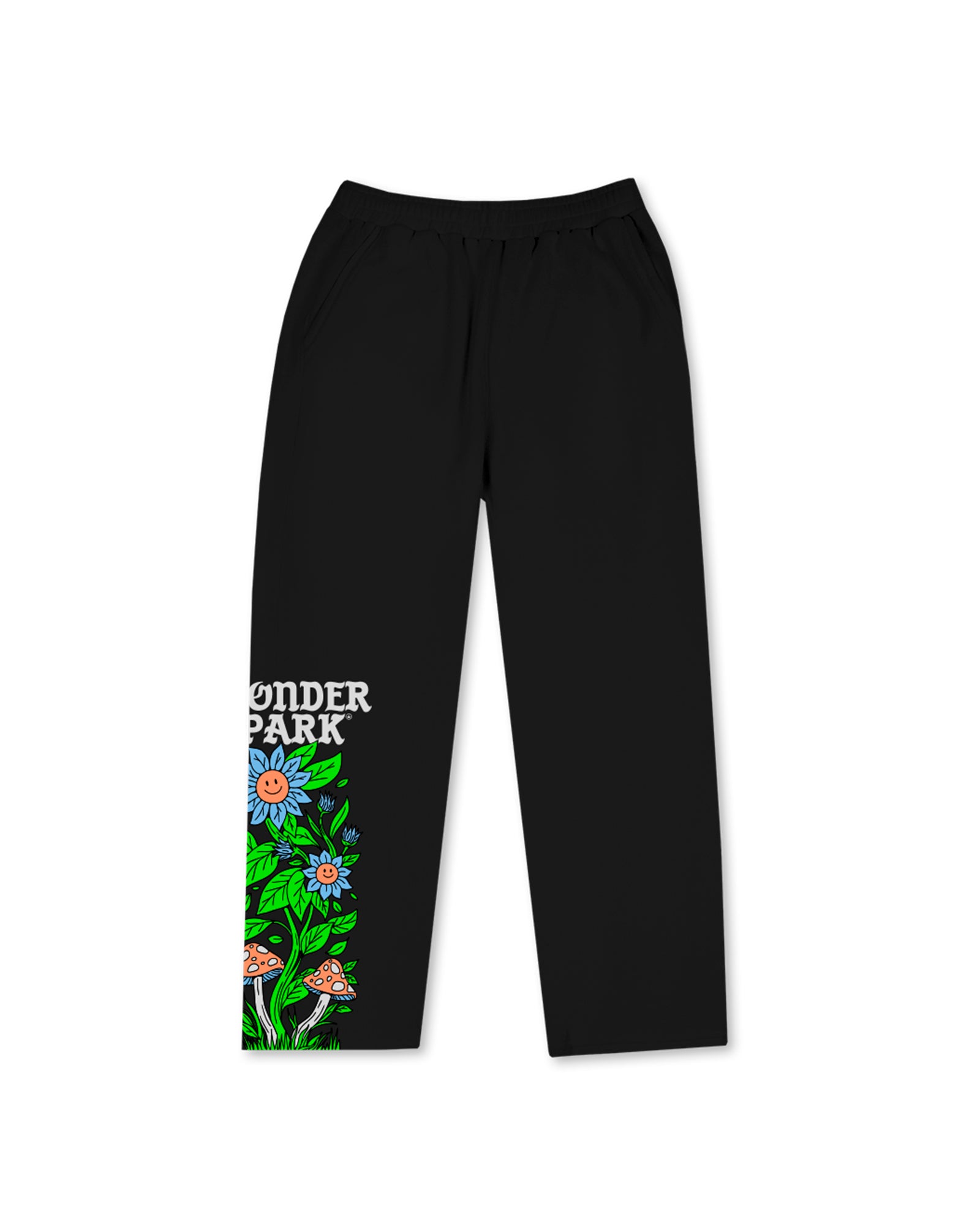 JOGGER RECTO FLOWERS NEGRO