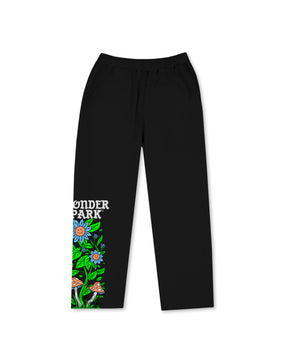 JOGGER RECTO FLOWERS NEGRO