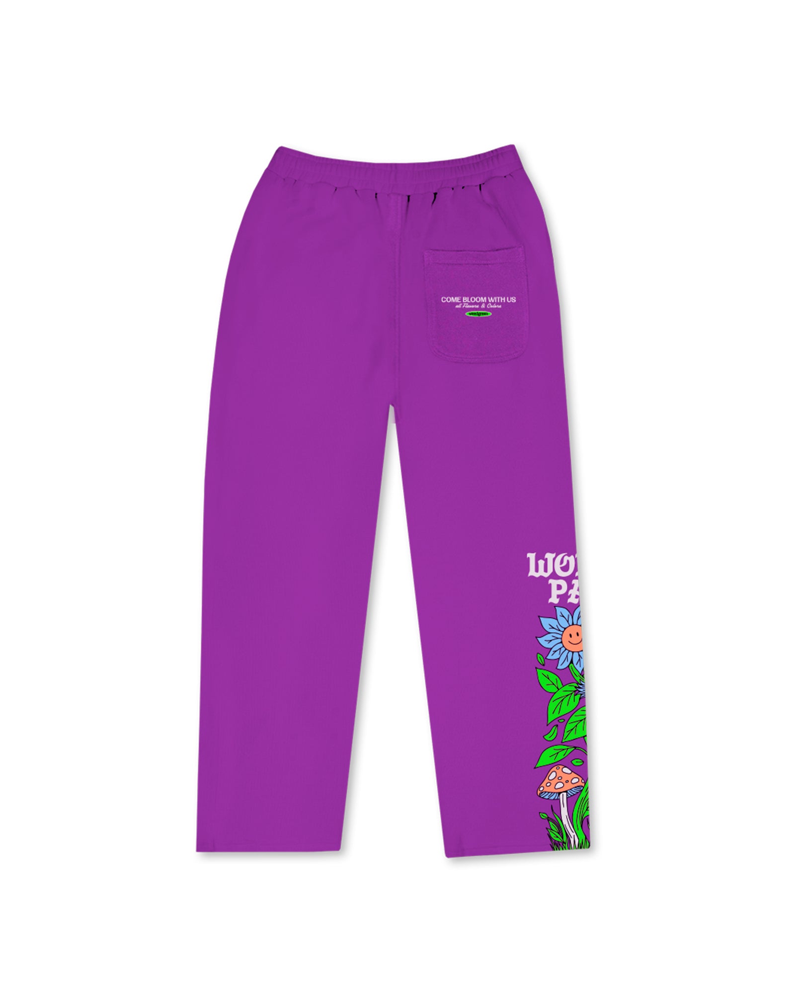 JOGGER RECTO FLOWERS MORADO