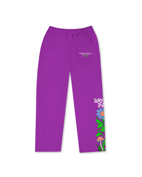JOGGER RECTO FLOWERS MORADO