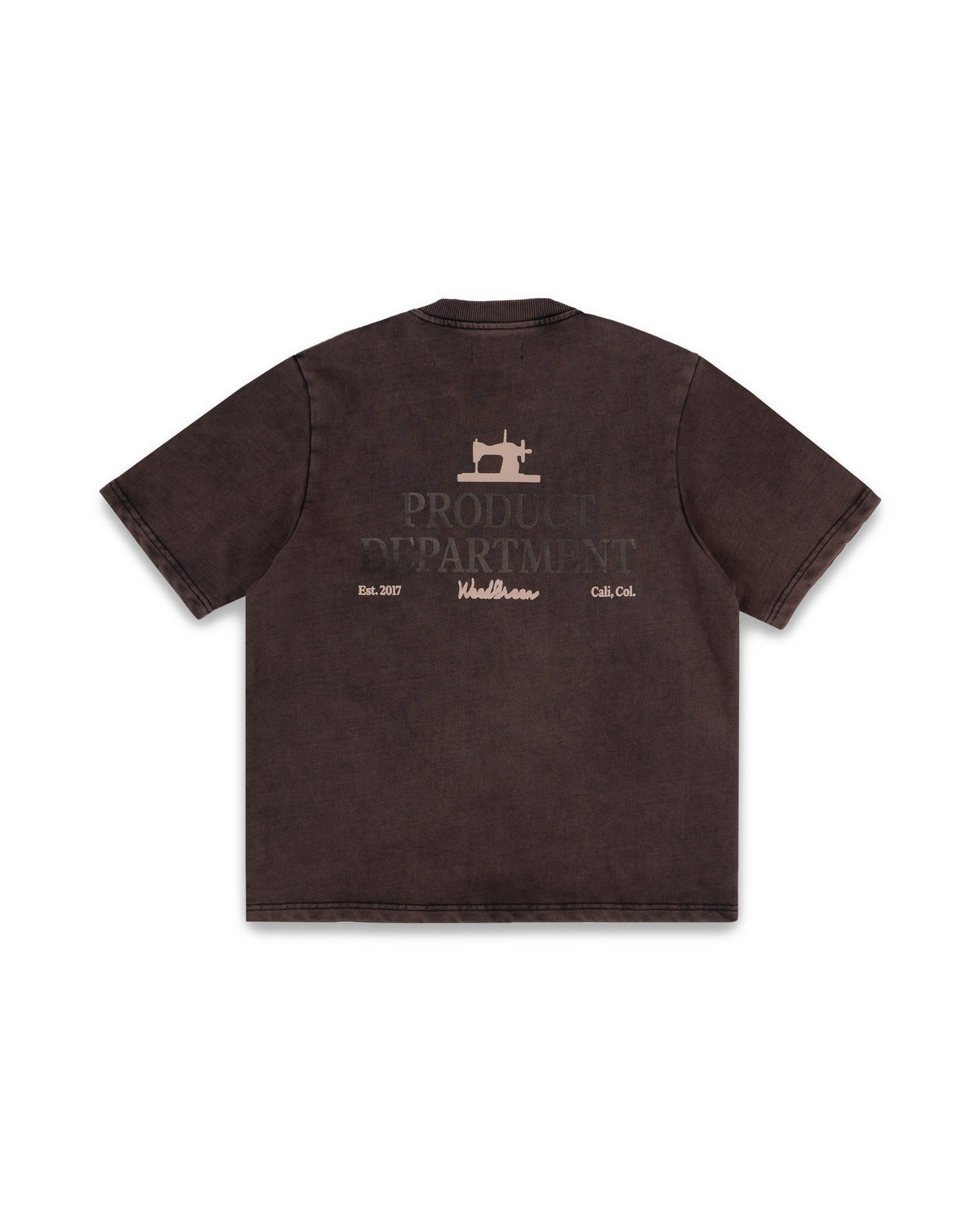 CAMISETA PRODUCT DEPARMENT CAFÉ OSCURO