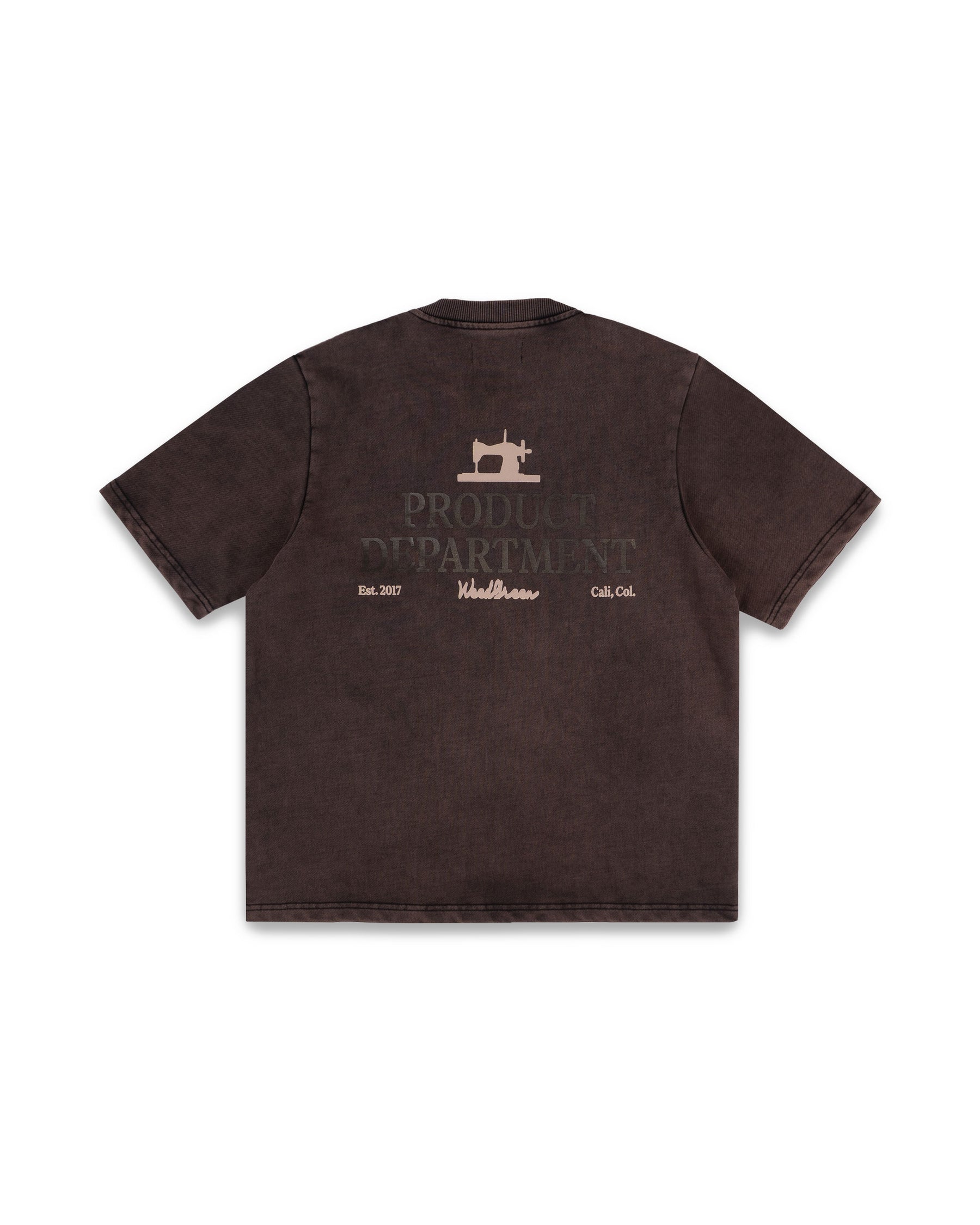 CAMISETA PRODUCT DEPARMENT CAFÉ OSCURO