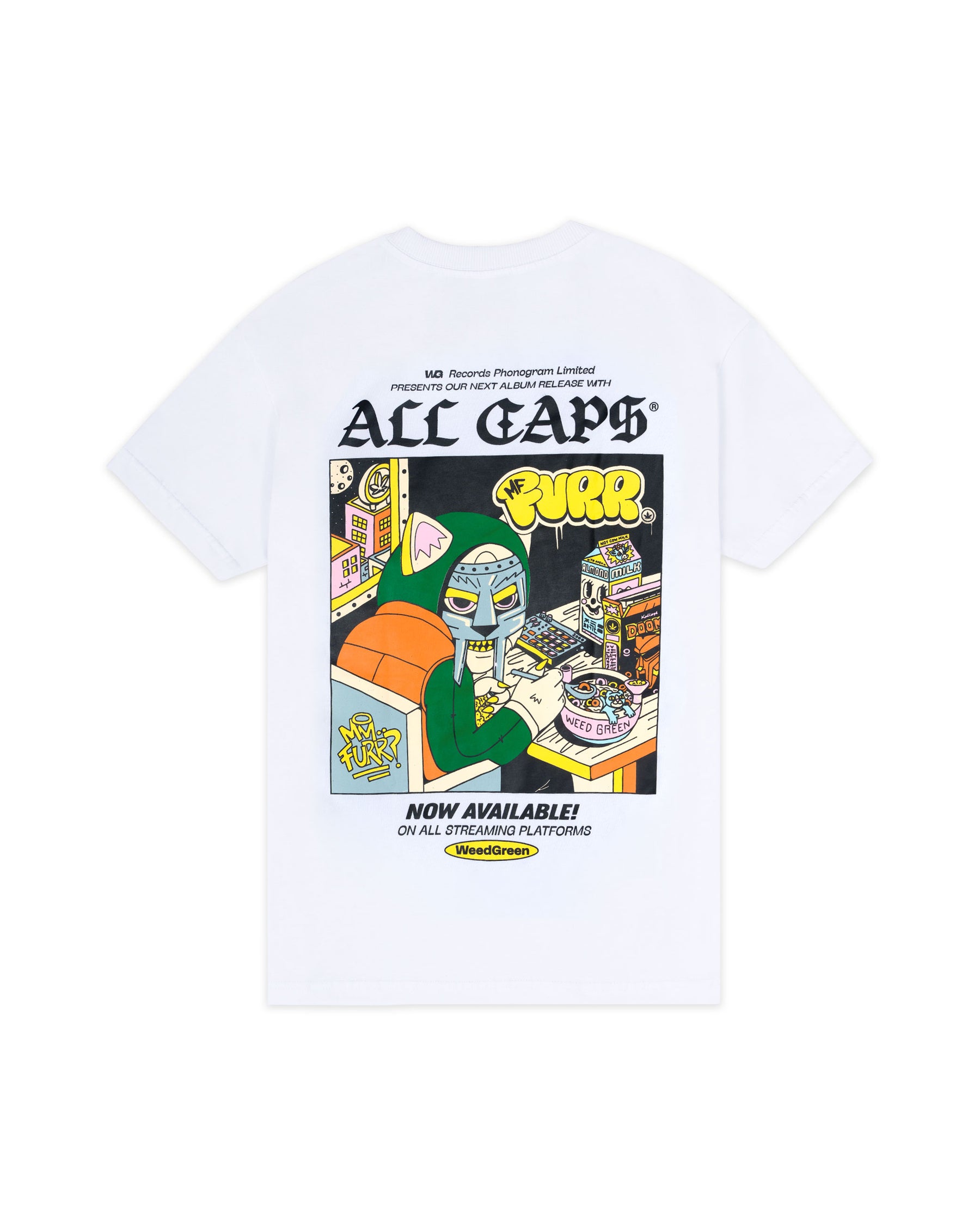 CAMISETA ALL CAPS MIX TAPE BLANCO