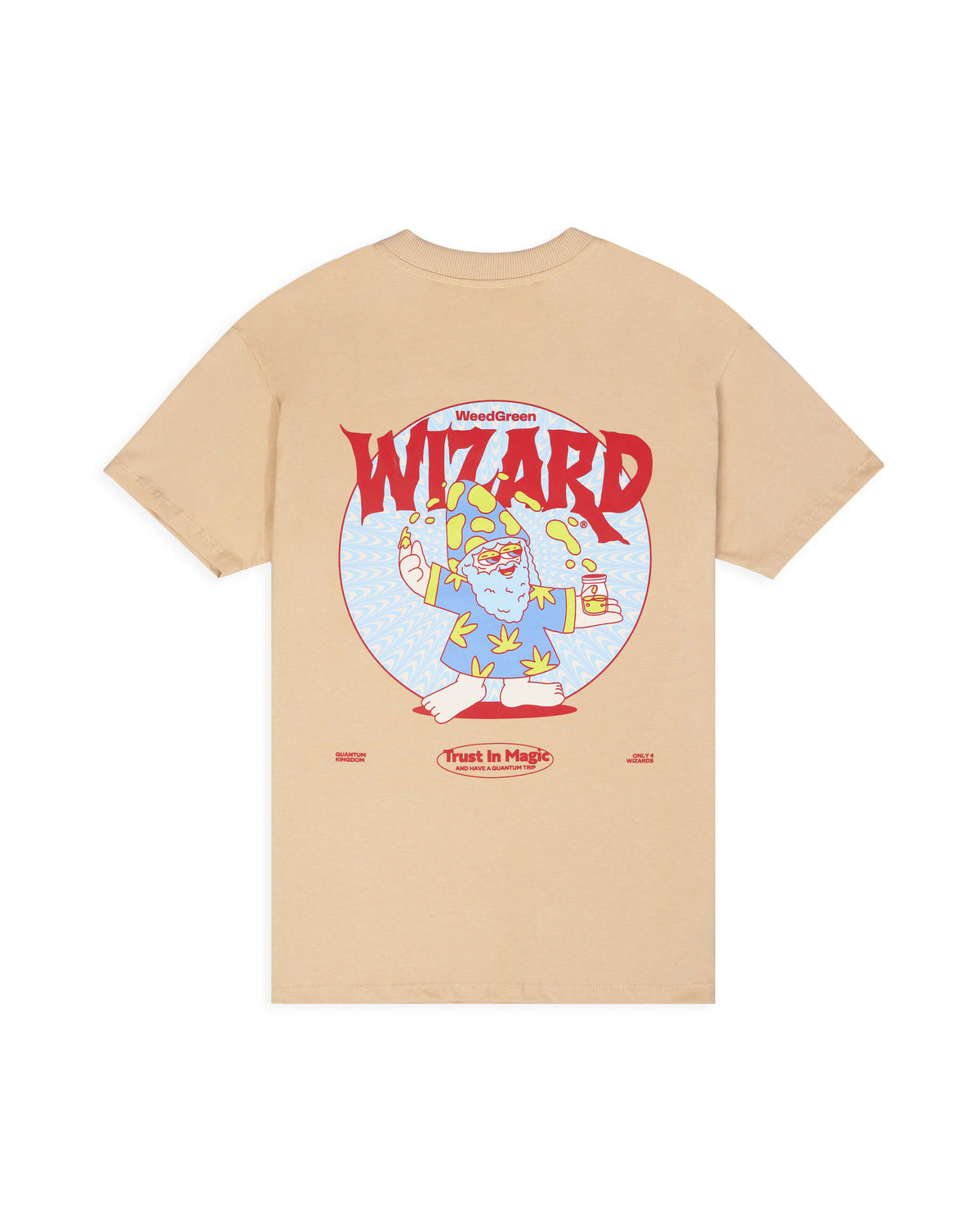 Camiseta trippy wizard mostaza