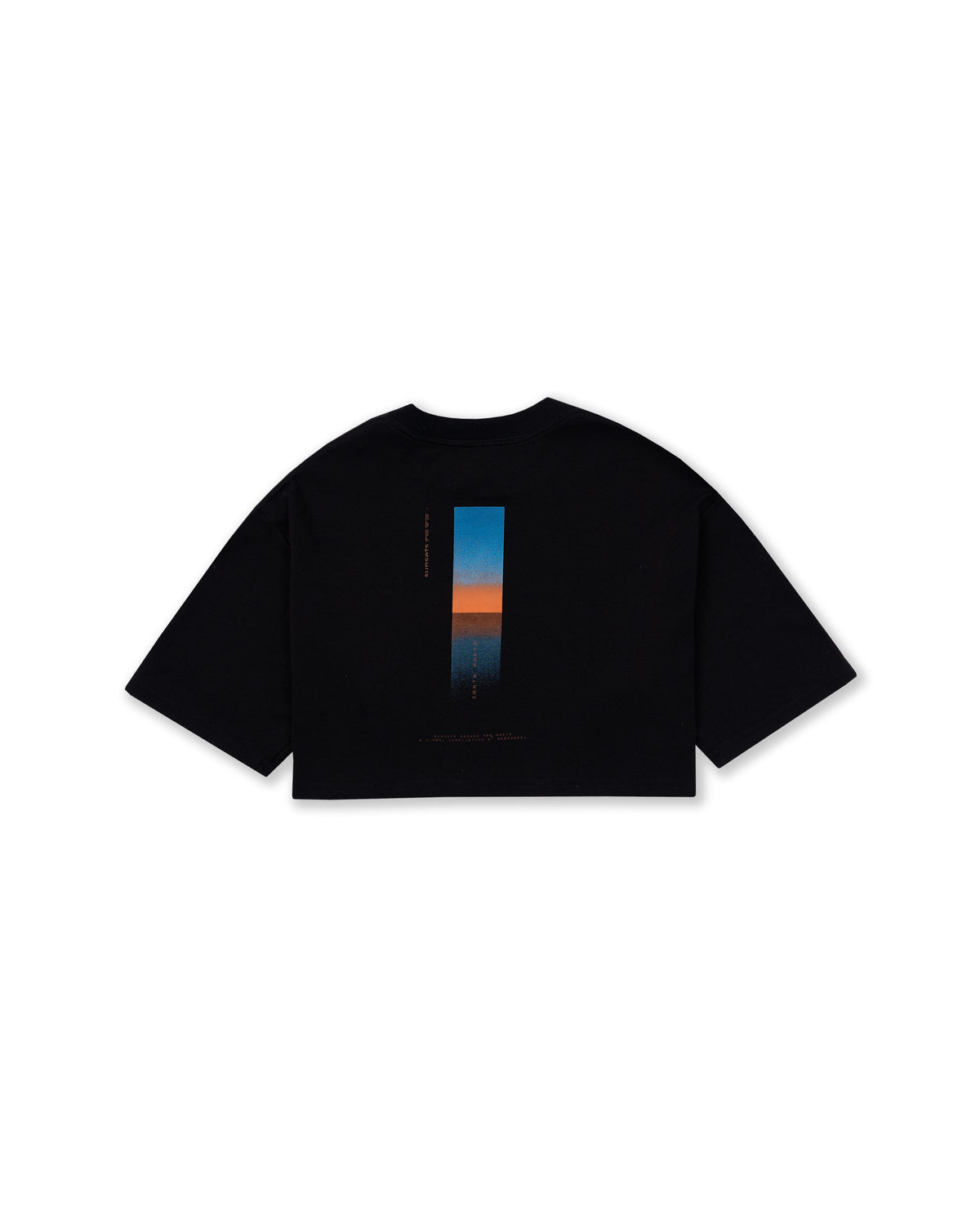 CAMISETA CROP OVERSIZED AROUND NEGRO