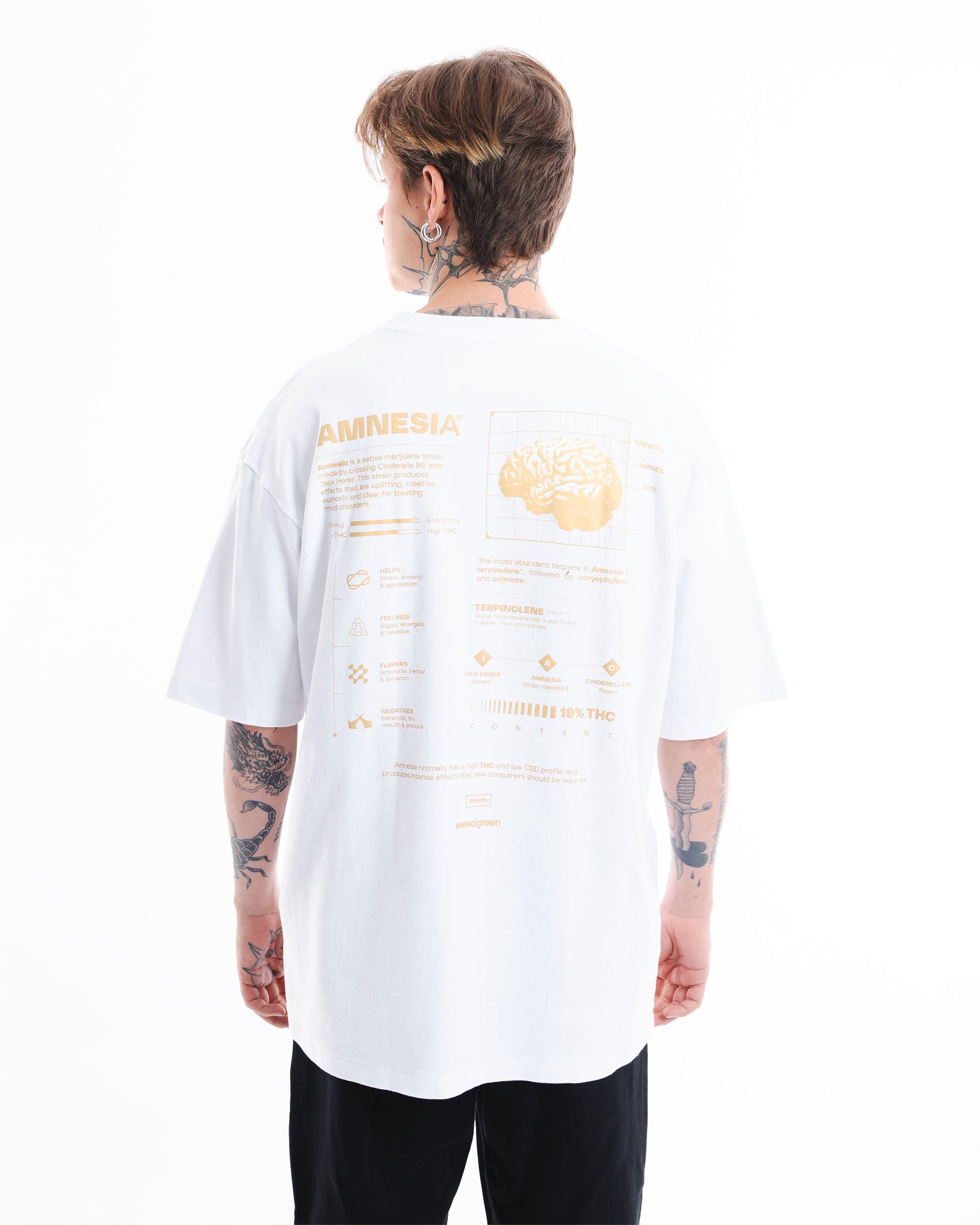 CAMISETA OVERSIZE AMNESIA CORTEX BLANCO