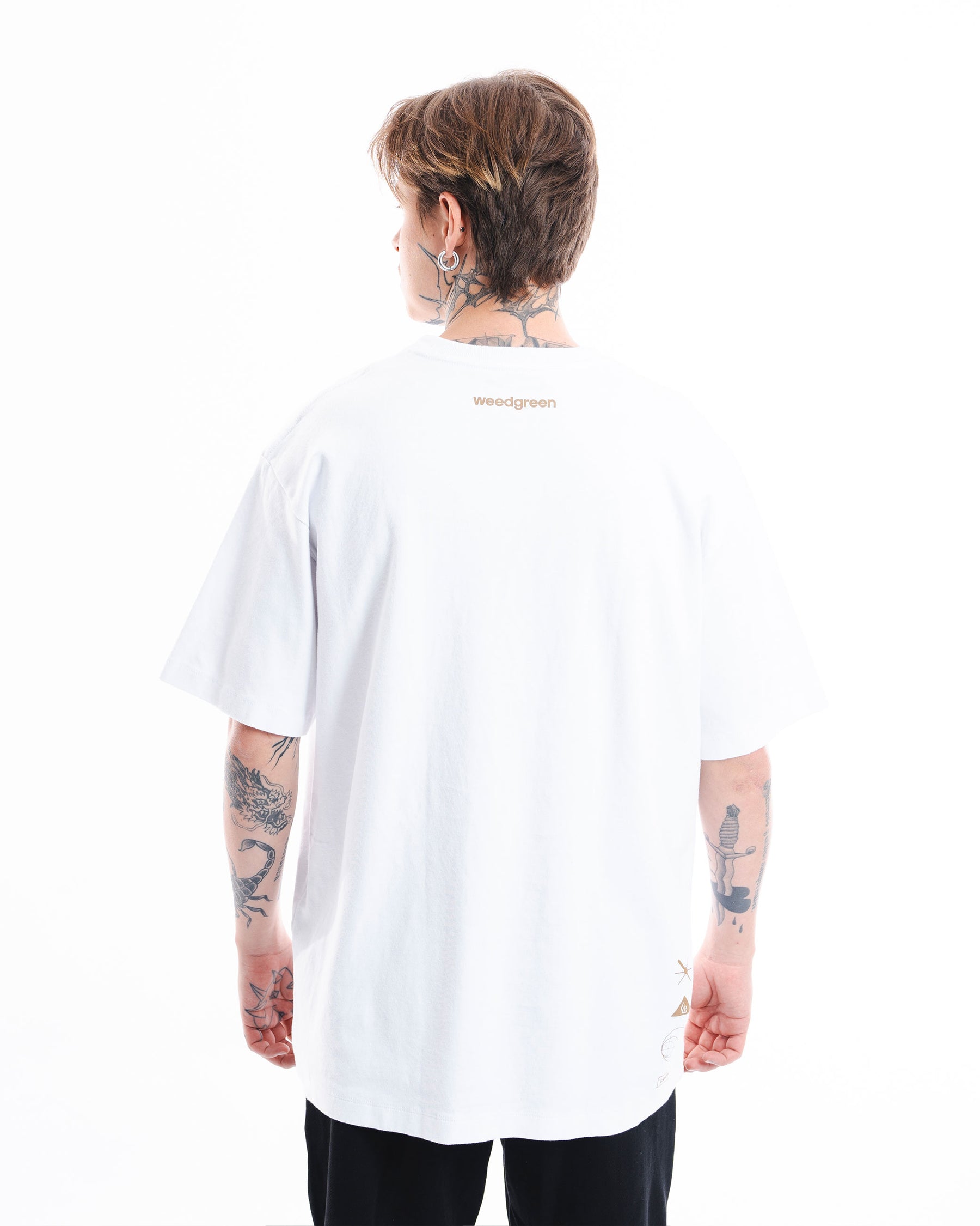 CAMISETA OVERSIZE WHITE FIRE OG BLANCO