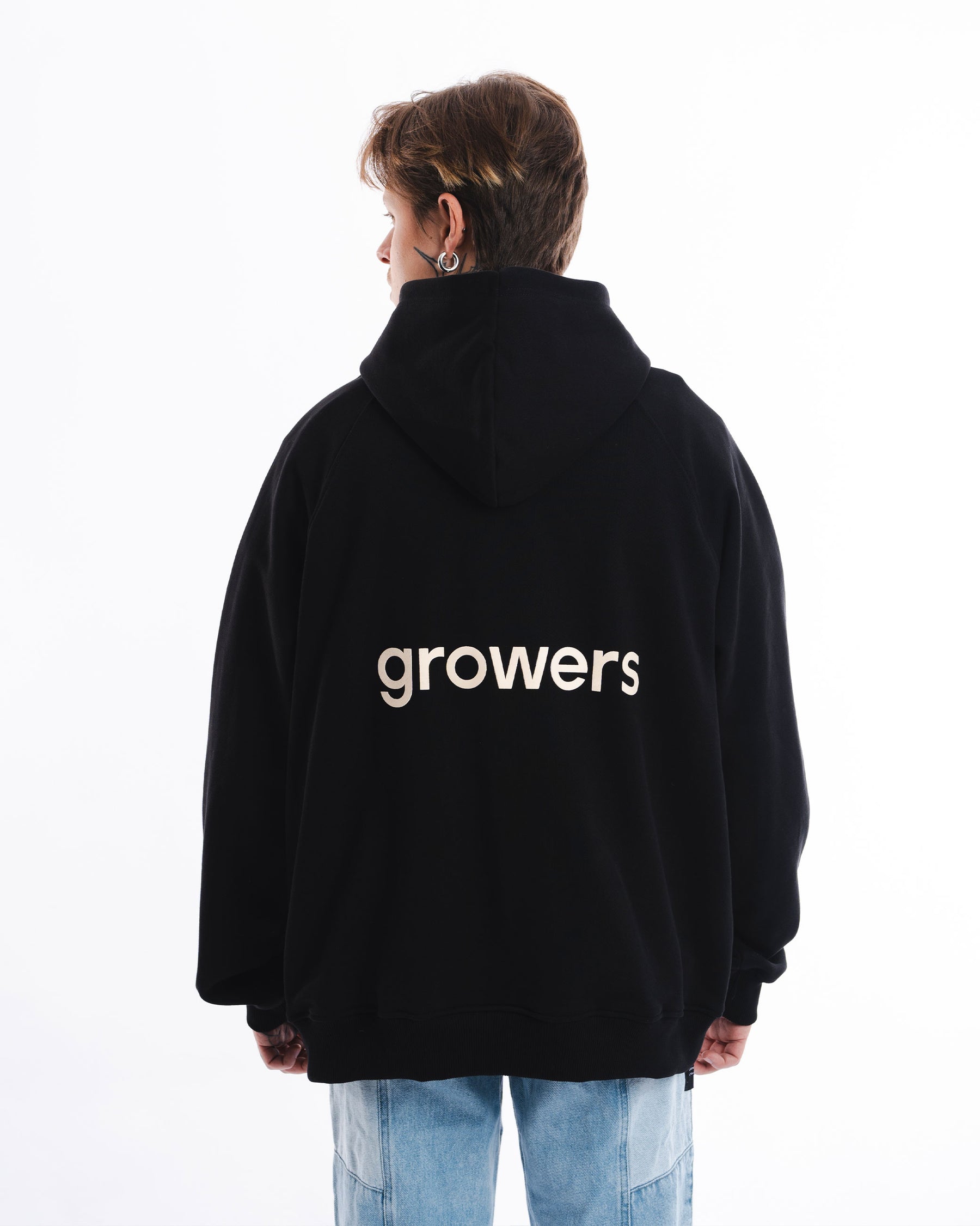 HOODIE GROWER´S HEAVEN  NEGRO