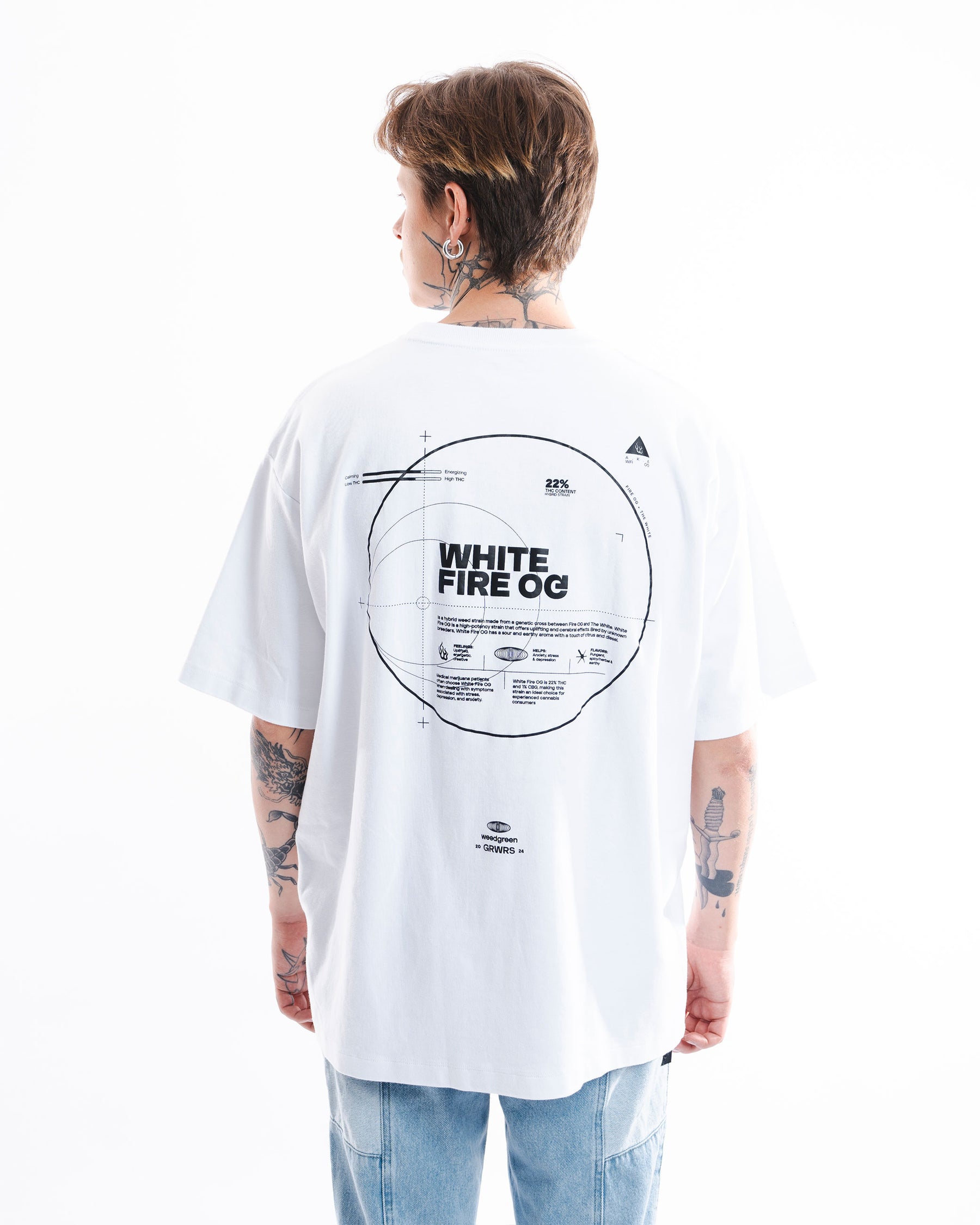 CAMISETA OVERSIZE WIFI OG BLANCO