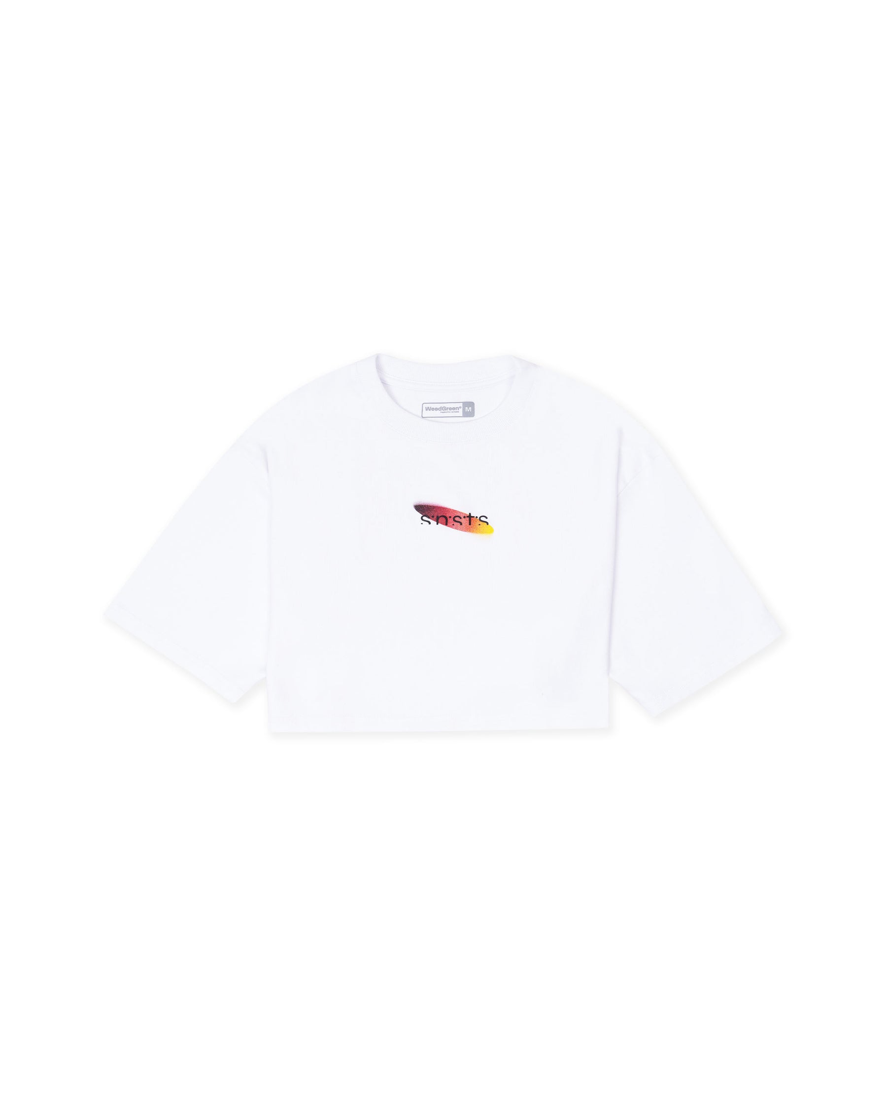 CAMISETA CROP OVERSIZED GRADOS BLANCO