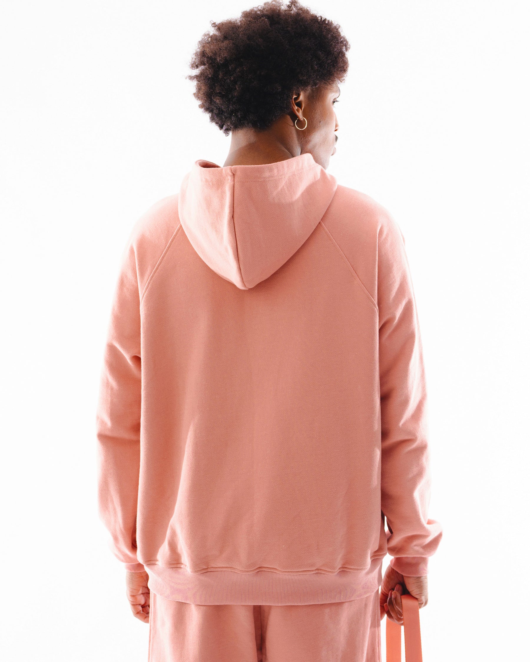 Hoodie con cierre LOGO ROSADO