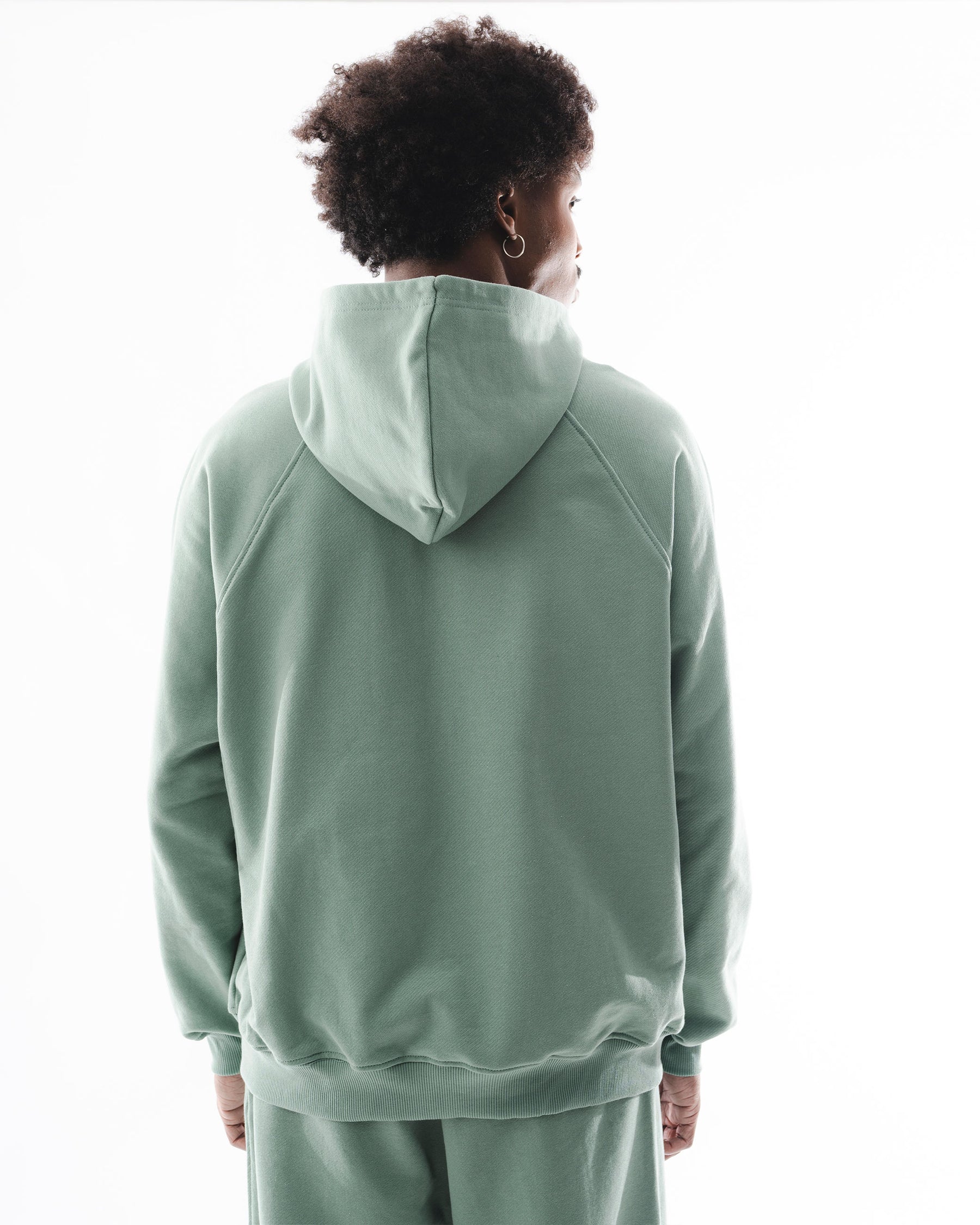 Hoodie con cierre LOGO VERDE