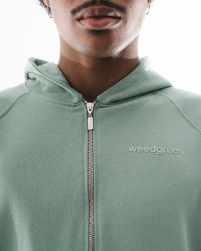 Hoodie con cierre LOGO VERDE