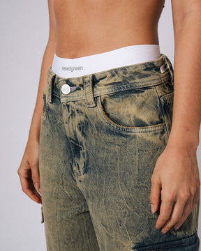 JEAN CARGO MUJER WEEDGREEN OSCURO