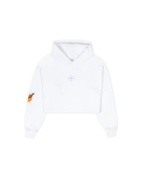 HOODIE CROP OVERSIZE KITTY SHOT BLANCO