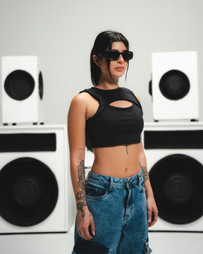 CUT CROP TOP 3.0 WEEDGREEN NEGRO