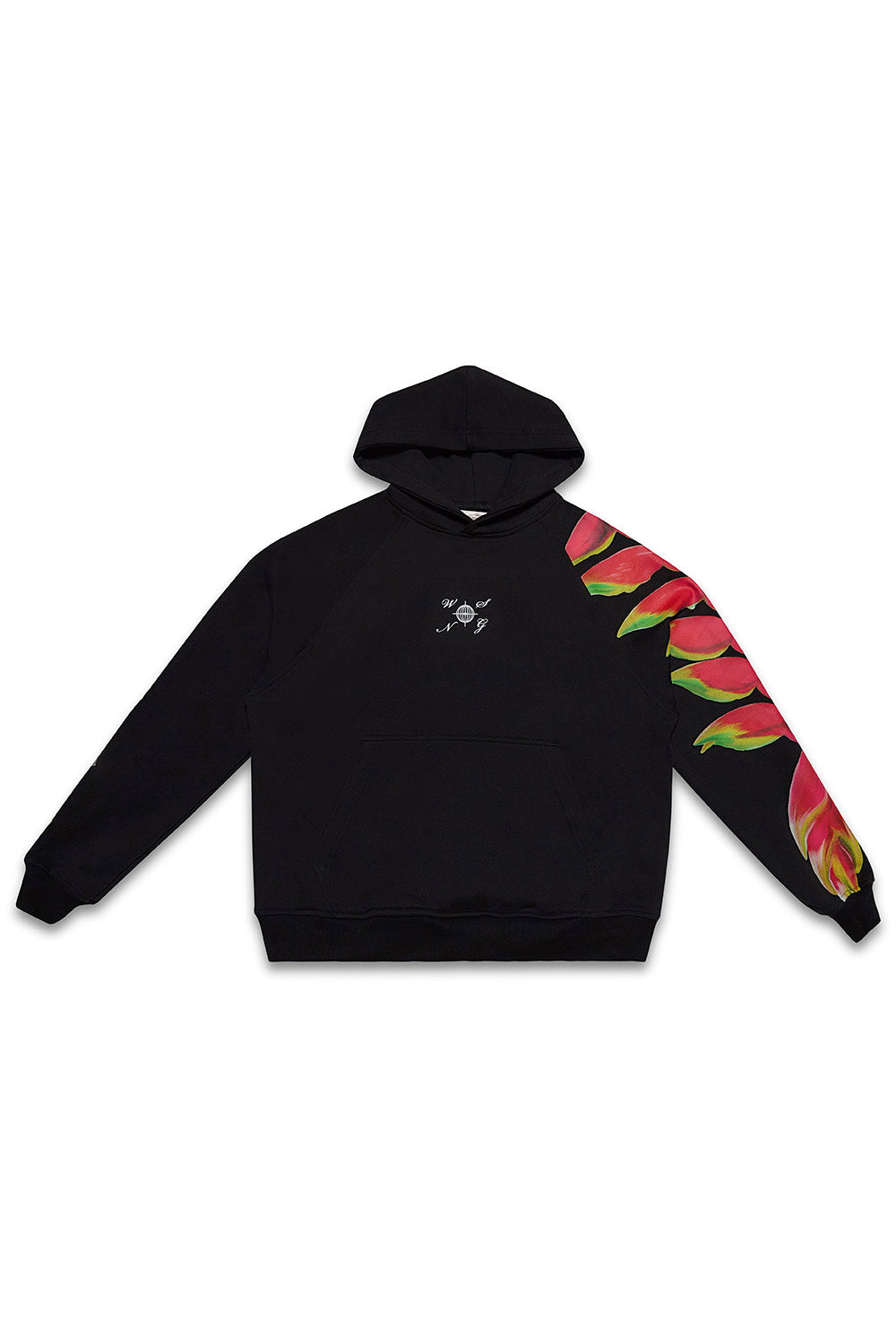 HOODIE ART HELICONIA NEGRO