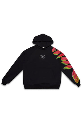 HOODIE ART HELICONIA NEGRO