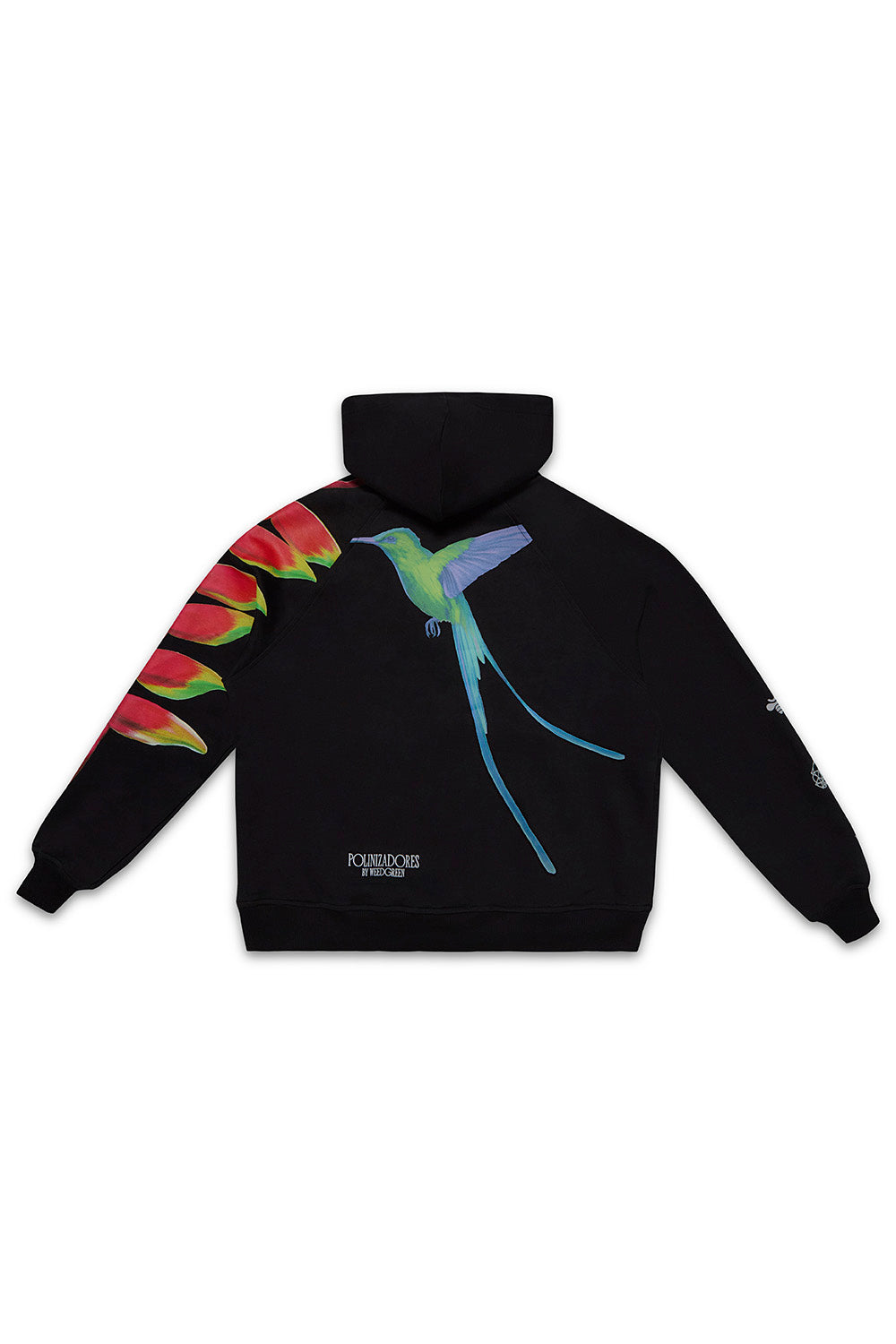 HOODIE ART HELICONIA NEGRO