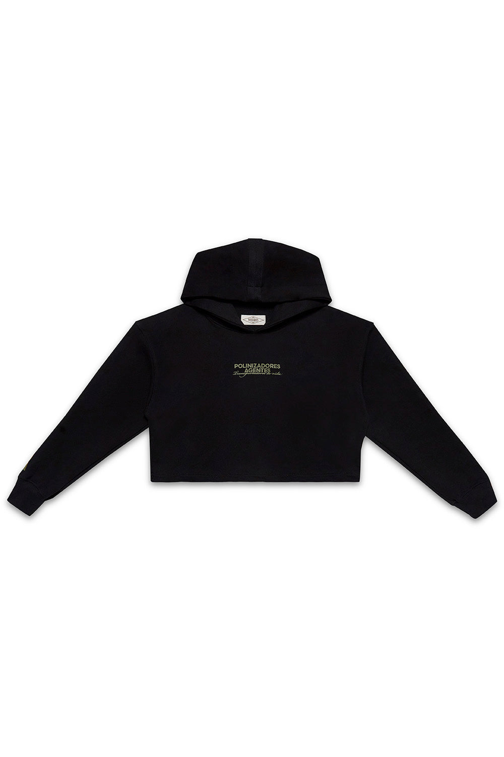 HOODIE CROP OVERSIZE LOTO NEGRO