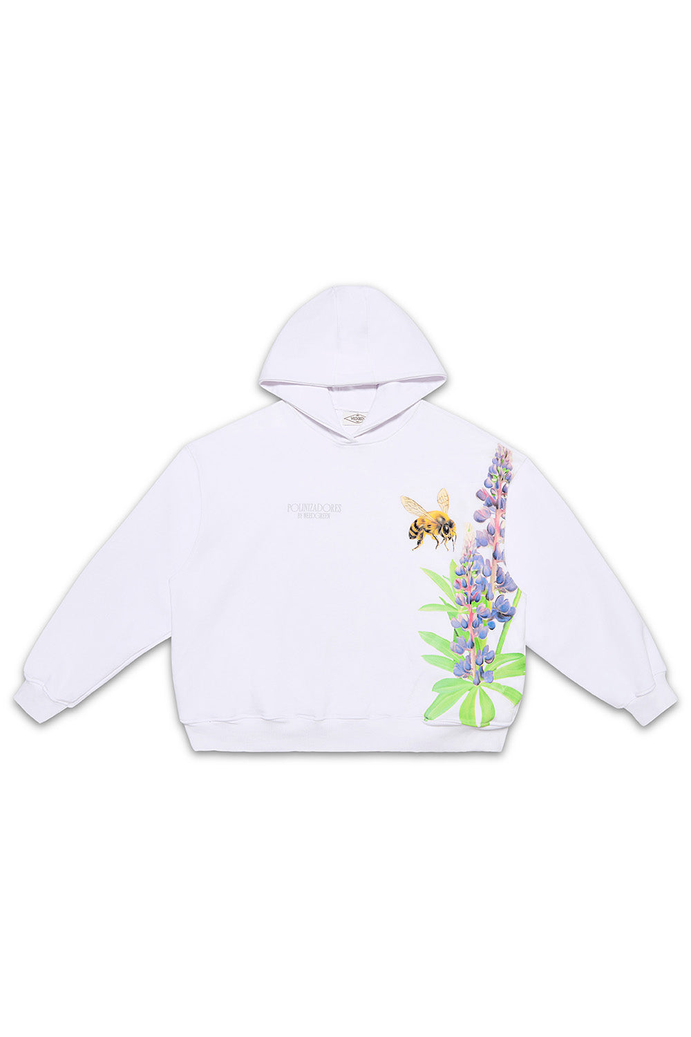 HOODIE BOX ART LAVANDA BLANCO