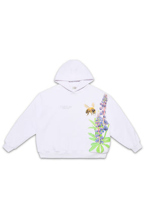 HOODIE BOX ART LAVANDA BLANCO