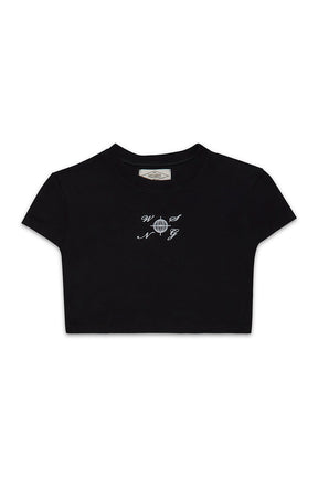 BABY TEE ART HELICONIA NEGRO